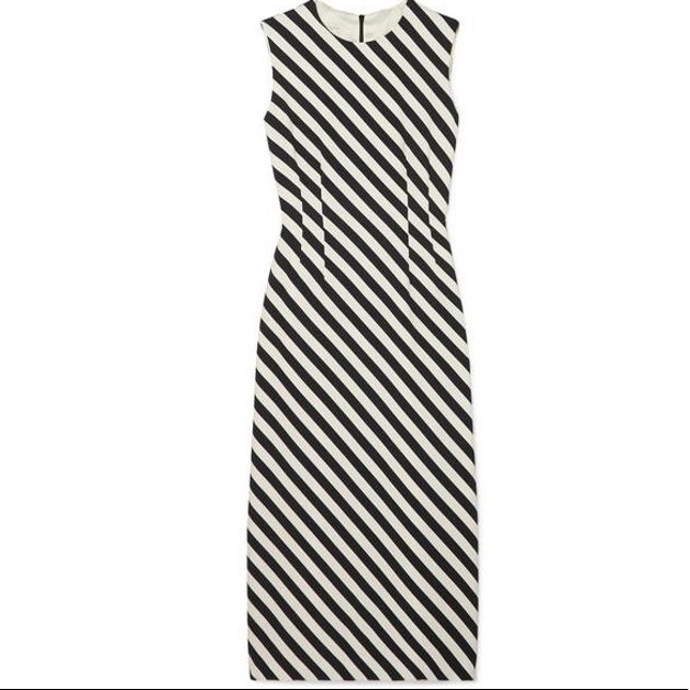 Dries Van Noten Dilavina Diagonal Striped Dress